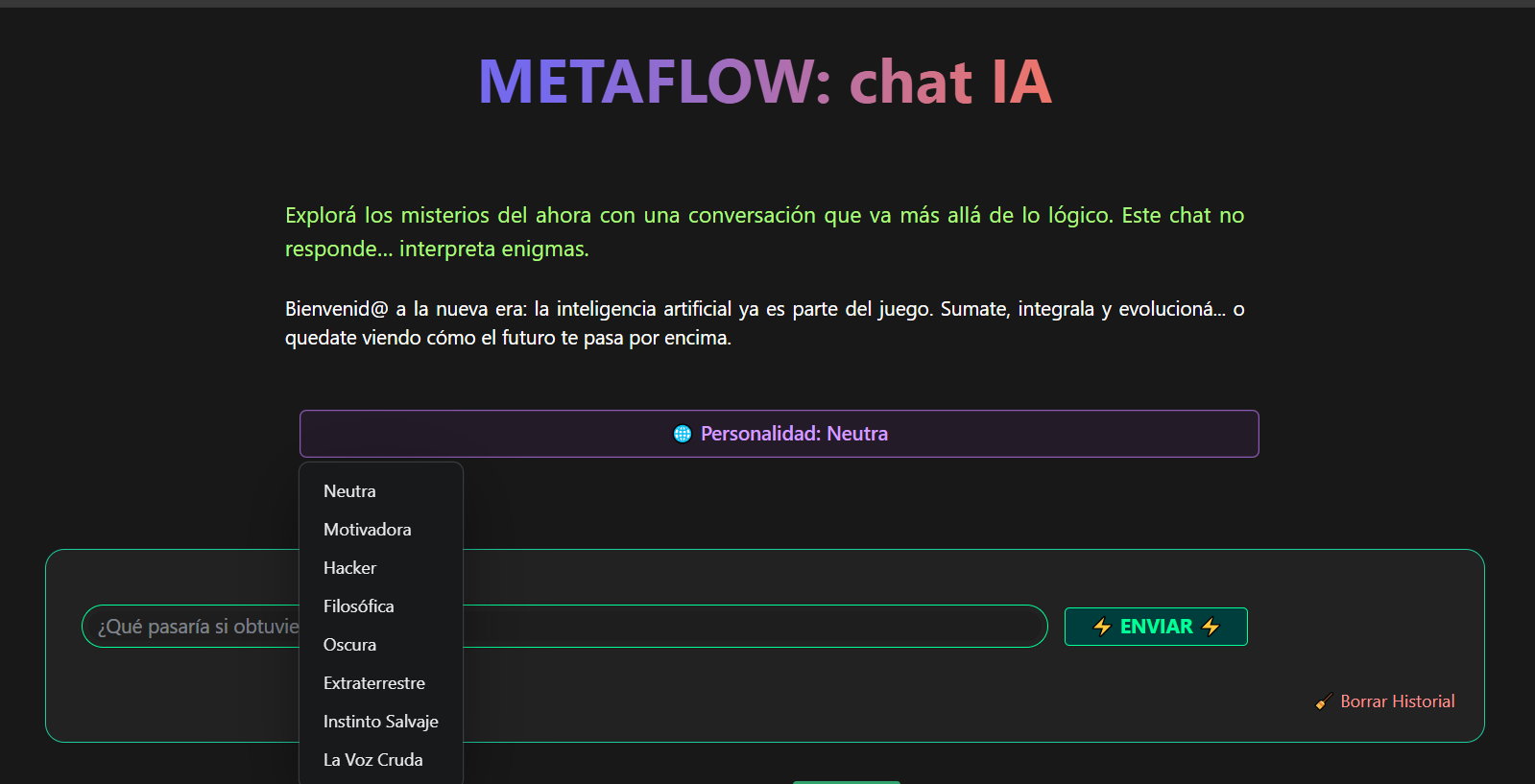 Imagen de METAFLOW:IA | Chatapp con IA